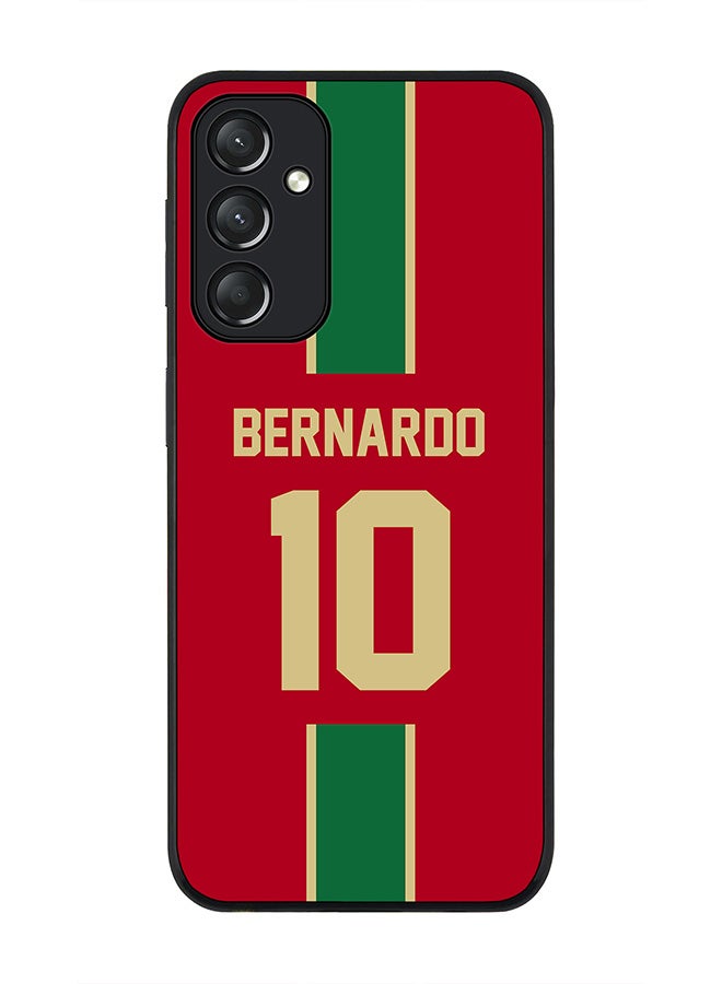 Stylizedd Rugged Black edge case for Samsung Galaxy A05s, Slim fit Soft Case Flexible Thin Cover- Football Team-Portugal, Player Name-Bernardo - Image 1