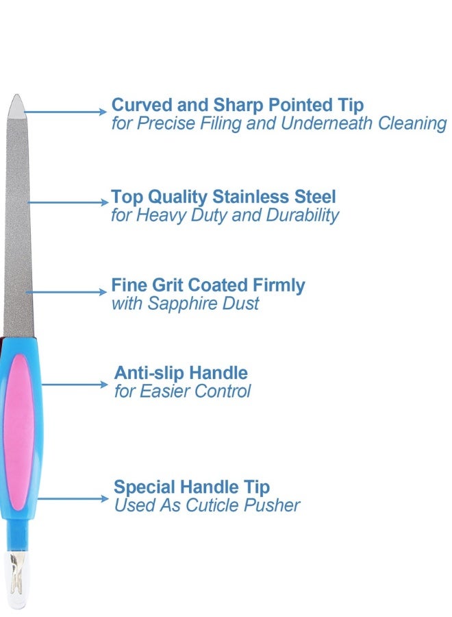 Professional Nail File – 1PC Double-Sided Stainless Steel Nail Care File for Precise Shaping, Smooth Edges & Durable Manicure Tool - Image 2