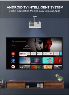 Generic Portable Projector, Home Movie Projector, LED 4K Home Theater Video Projector, 1080P Screen Smart Projector, Home Cinema, Compatible with HDMI, PC, TV Stick, TV box  - Image 4