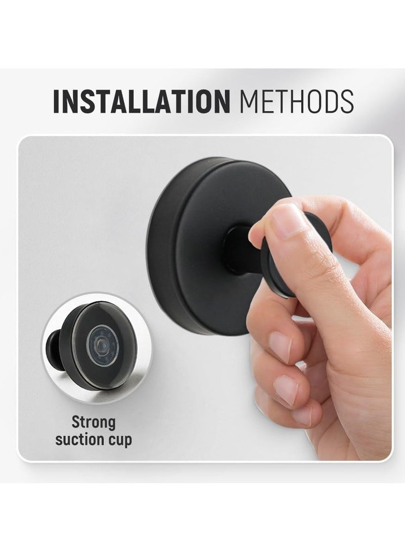 4-Piece Glass Wreath Suction Cup Hooks Drill-Free Suction Cup Hooks Front Door Wreath Coat Rack Shower Room Bathroom Mirror Metal Towel Hook - Image 2