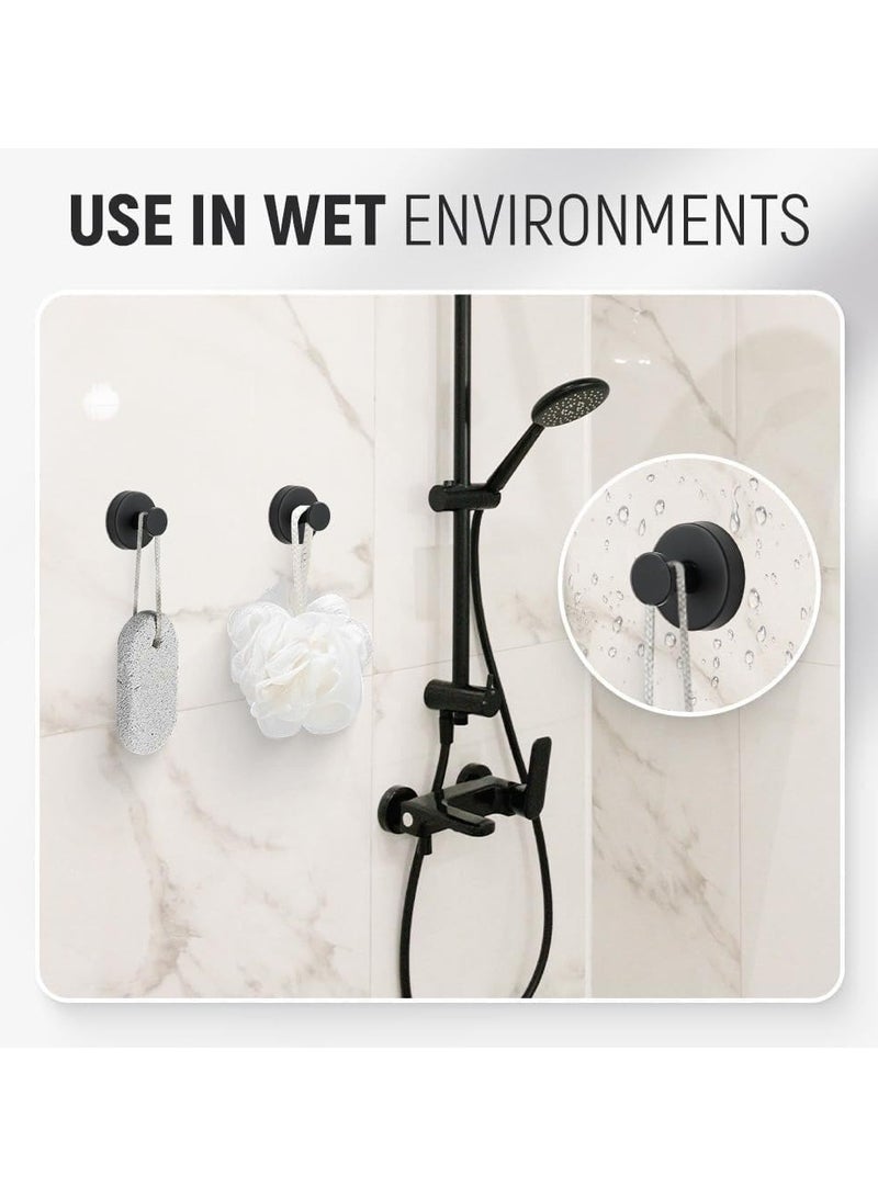 4-Piece Glass Wreath Suction Cup Hooks Drill-Free Suction Cup Hooks Front Door Wreath Coat Rack Shower Room Bathroom Mirror Metal Towel Hook - Image 3