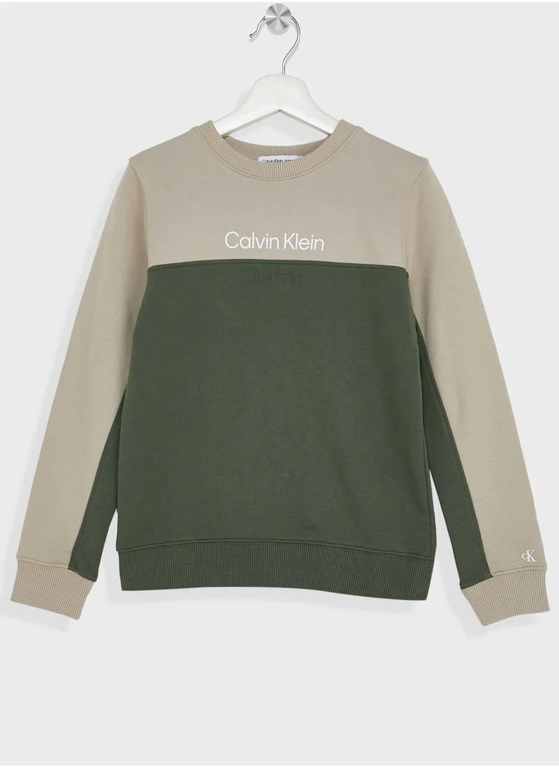 Calvin Klein Jeans Kids Color Block Sweatshirt