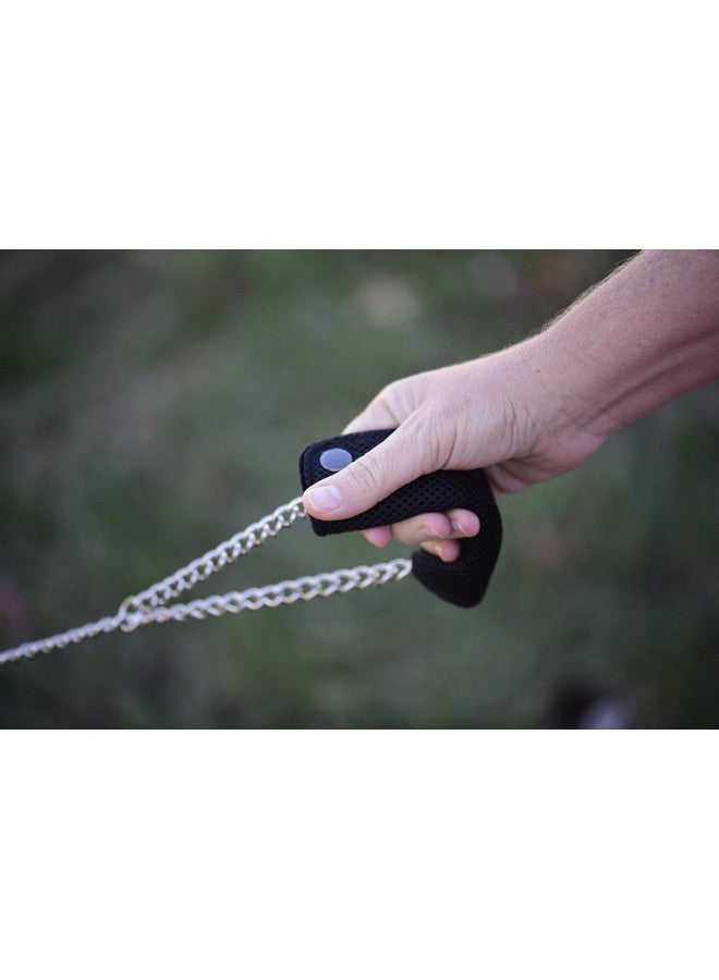 نيتش-فايندز سلسلة كلاب من الفولاذ المقاوم للصدأ (الكلاب الكبيرة والمتوسطة (2.5 مم - طول 4 أقدام) بمقبض من القماش قابل للإزالة والغسل بطول 1.2 متر - Image 4