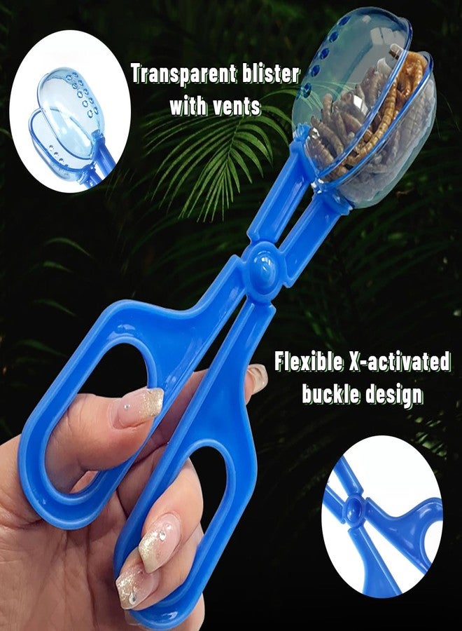 ZLY 3 Pack Reptile Feeding Clamp,Reptile Poop Scoop Reptile Feeding and Cleaning Tool,Plastic Reptile Feeding Clamp for Tortoise Lizard Frog Spider and Other Small Animals - Image 3