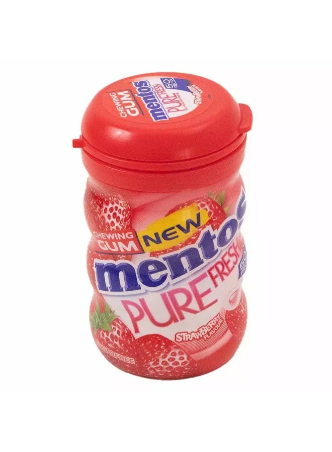Mentos Pure Strawberry Fruit Flavored Chewing Gum, 50 Pieces, 87.5gm - Image 2