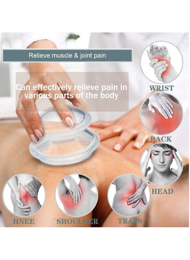 Y&D Professional Silicone Cupping Therapy Set Cups For Massage Anti-Cellulite Facial Body Pain Relief Muscle Relaxation Joint Size 4 - Image 4