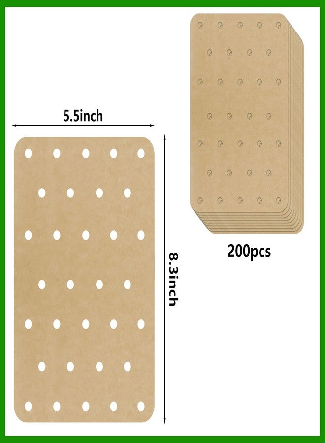 ZYP 200 Sheets Air Fryer Disposable Paper Liner Compatible with Ninja DZ201/DZ401 Dual Airfryer Baking,Rectangular Perforated Parchment Paper Double Basket Air Fryers Accessories - Image 2