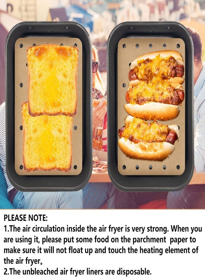 ZYP 200 Sheets Air Fryer Disposable Paper Liner Compatible with Ninja DZ201/DZ401 Dual Airfryer Baking,Rectangular Perforated Parchment Paper Double Basket Air Fryers Accessories - Image 5