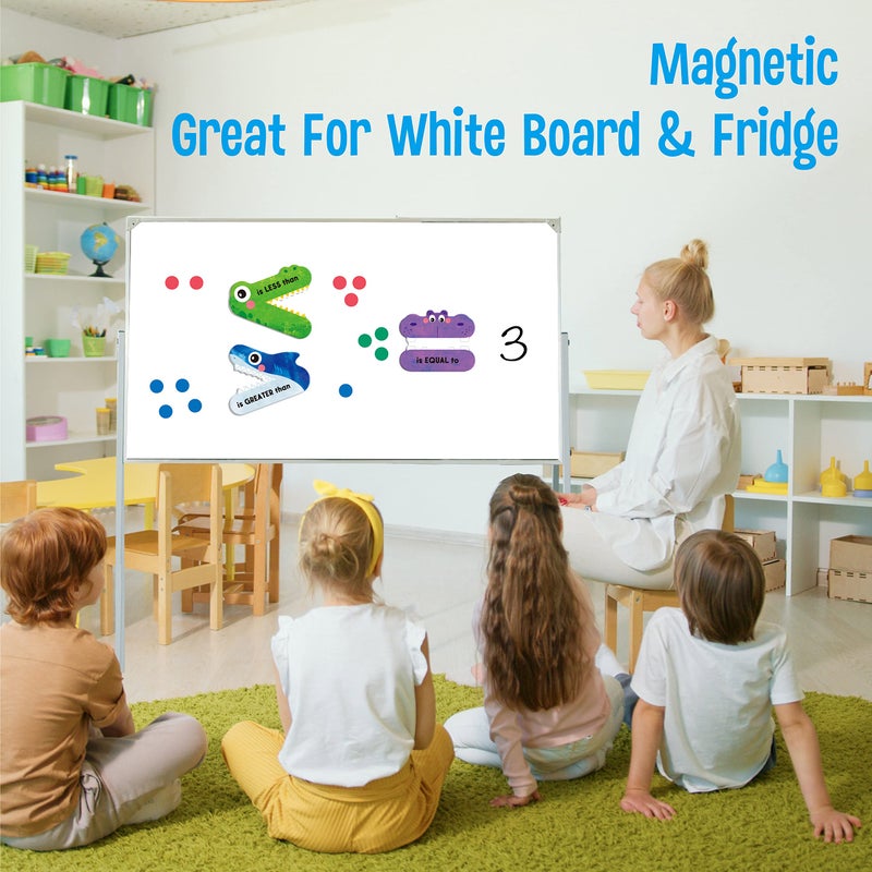SpriteGru 3 Magnetic Math Signs, Math Symbols Greater Than/Less Than/Equal to Math Demonstration Tool Teacher School Classroom Supplies, Numeric Relationship Understanding and Math Problem Solving - Image 4