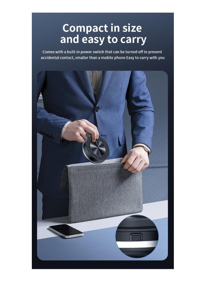 DUSALA Electric Vacuum Magnetic Car Phone Mount, 360° Rotating Magnetic Phone Holder, Strong Magnetic Grip for Car Kitchen Mirro Gym Bath Shower Compatible with iPhone Android (Black) - Image 4