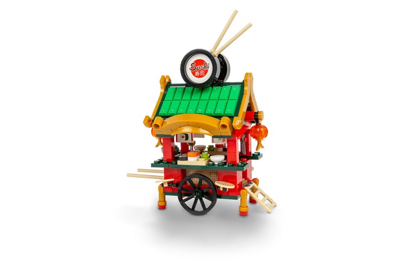 بريك لوت Brick Loot الحصري Sushi Cart Bar نموذج مصمم خصيصًا متوافقًا مع مجموعة Major Block Brands ممتعة ومبنية للبناء والبنات الإبداعية - Image 2