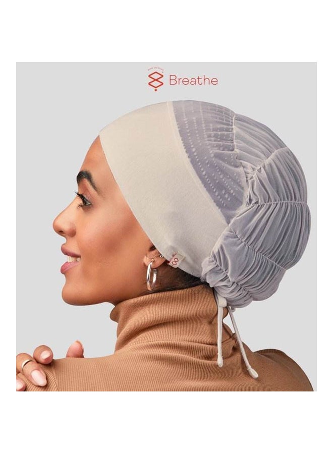 Breathe Bamboo Flow Bandana Ultra Grip Breathable Undercap -biege