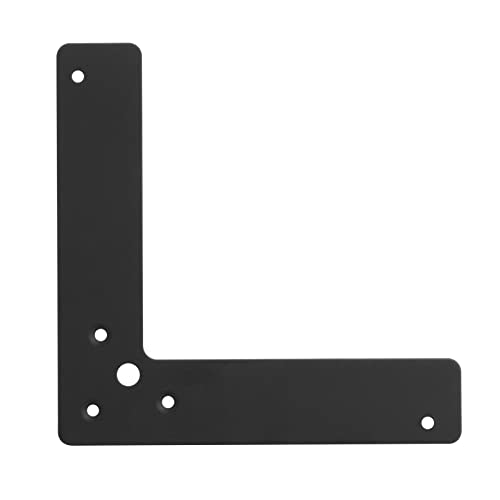 GBGS 10 Pcs 6" Black Flat Corner Brace,L Shaped Corner Stealth Speed Brace Mending Plate,Size:6"x 6"x1-1/4 - Image 4