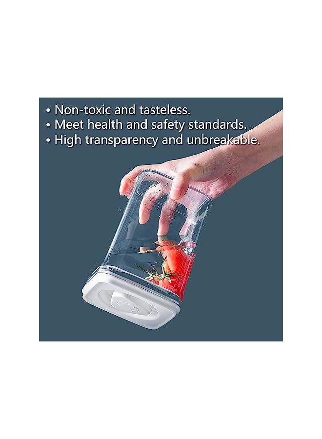 IAF Airtight Food Storage Containers, 1 PCS, 0.8 Liter BPA Free Square Plastic Seal Pot, Pasta Container Canisters Cereal Container with Durable Easy Open Lid Kitchen Pantry Organization White - Image 4