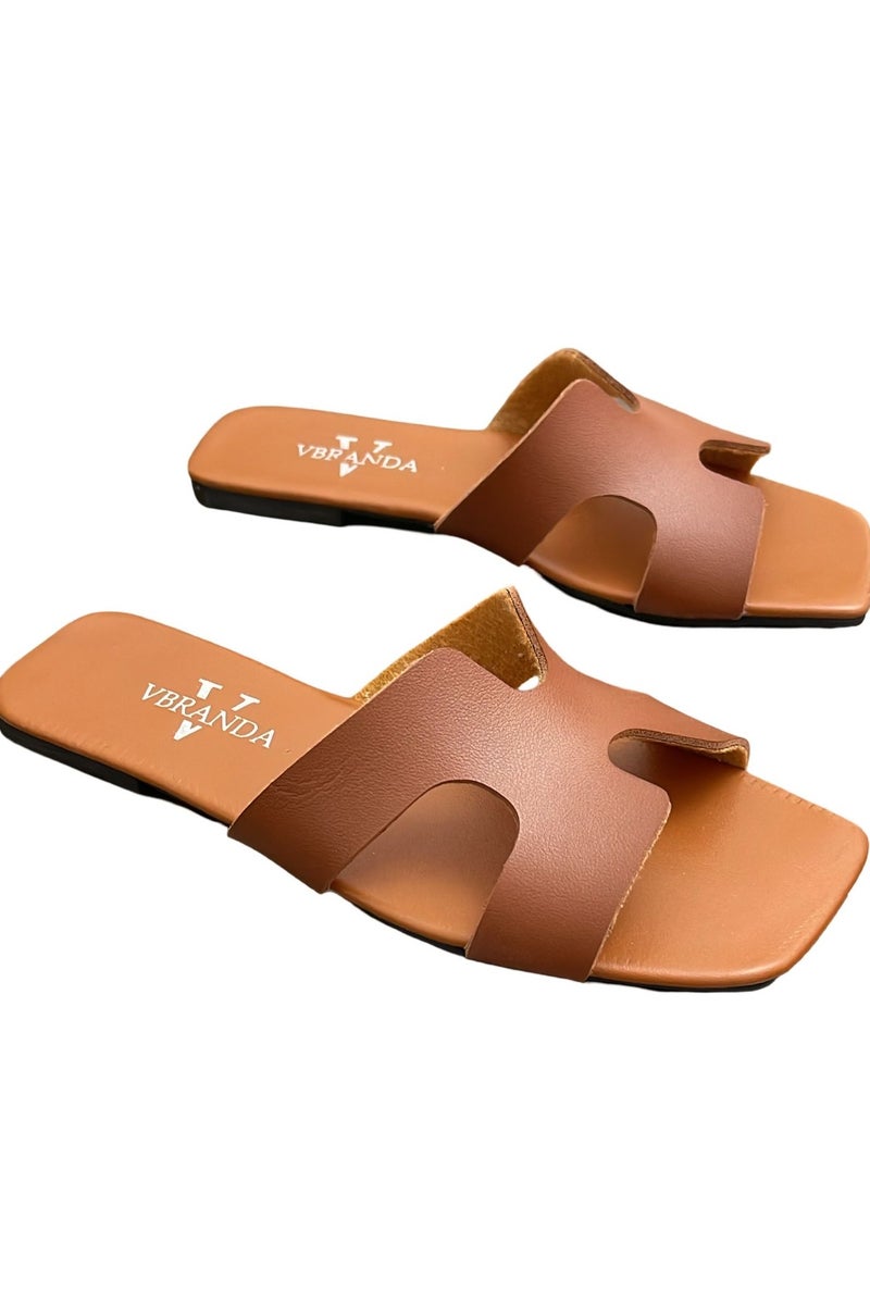 Vbranda Classic Flat Slipper with Modern Open Design SF-66-HAVAN - Image 2