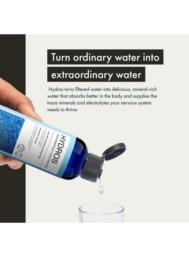 Synchro Synchro - Hydros Trace Mineral Drops with Electrolytes, Mineral-Rich Water Drop for Electrolyte Water, Hydrating Electrolyte Drops for Nervous System Support, Mineral Drops for Drinking Water, 8 fl oz  - Image 2