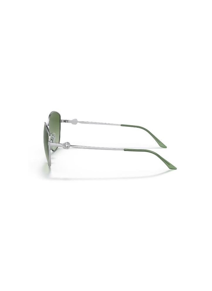 Vogue Eyewear - VOGUE SUNGLASS VO4091BI 323/8E SIZE 56 SILVER Frame with  GREEN WOMEN - Image 1