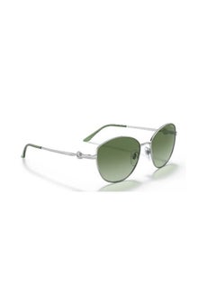 Vogue Eyewear VOGUE SUNGLASS VO4091BI 323/8E SIZE 56 SILVER Frame with  GREEN WOMEN  - Image 2