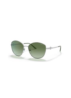 Vogue Eyewear VOGUE SUNGLASS VO4091BI 323/8E SIZE 56 SILVER Frame with  GREEN WOMEN  - Image 3