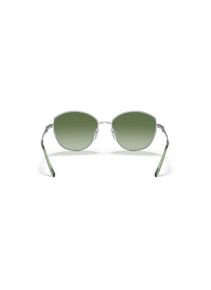 Vogue Eyewear - VOGUE SUNGLASS VO4091BI 323/8E SIZE 56 SILVER Frame with  GREEN WOMEN - Image 1