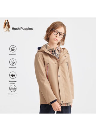 Hush Puppies Boys' Three-proof Jacket Coat For Autumn New Children's Outdoor Hooded Windbreaker Warm Khaki 160 - pzsku/ZEAB0536CD350E80F2CD2Z/45/1751012079/ed7bf848-9236-416e-a6f8-f5886a796a0a