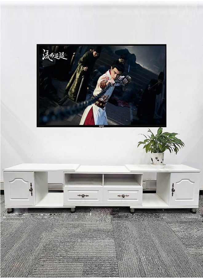 JCB CHIC Retractable TV Cabinet,Television Stand,Modern TV Table,TV Bench TV Unit Open TV Cabinet with Storage Shelves Multifunctional TV Desk for Entertainment Center Gaming Media Home Living Room - Image 1