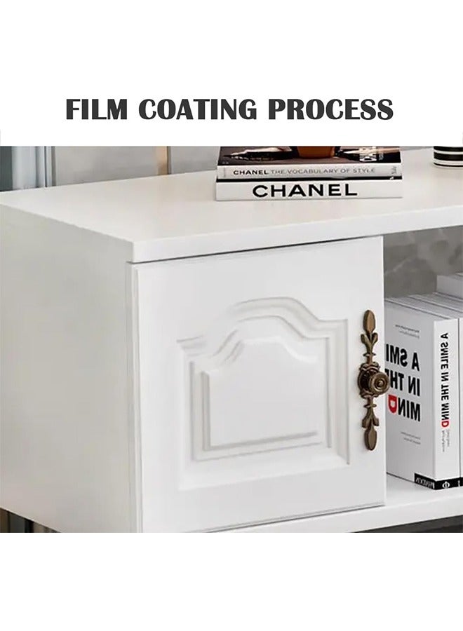 JCB CHIC Retractable TV Cabinet,Television Stand,Modern TV Table,TV Bench TV Unit Open TV Cabinet with Storage Shelves Multifunctional TV Desk for Entertainment Center Gaming Media Home Living Room - Image 3