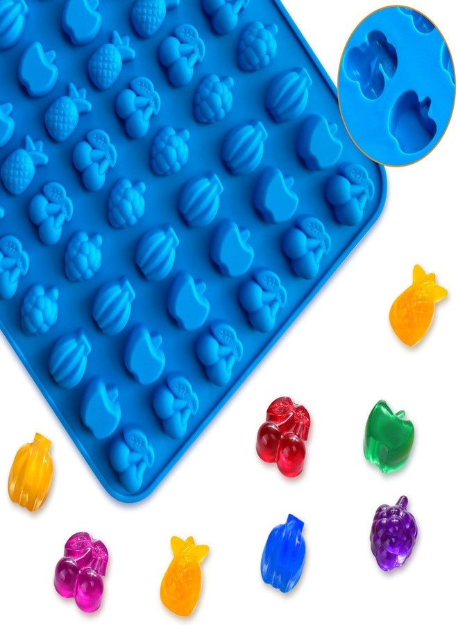 Sidosir 4Pcs Gummy Fruit Candy Molds, Non-stick Silicone Candy Gummy Molds with 2 Droppers - Image 2