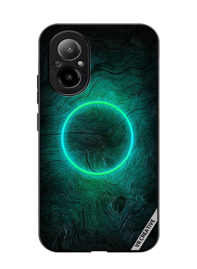VR CREATIVE Protective Case Cover For Realme C67 4G Green Light Design Multicolour - Image 1