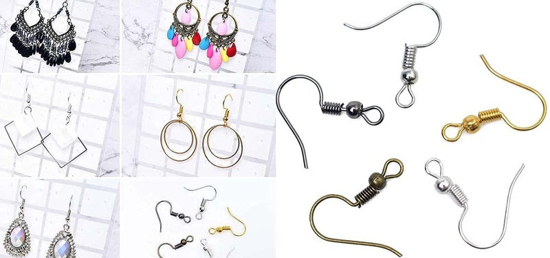 DIY Crafts 100 Grm Earring Hooks Antique Gold 30 pcs French Wire Earring Hooks Fish Hook 1050 Jump Rings Jewelry Findings for Jewelry Making Key Rings Necklace Repair Making Hardware Tassel - Image 3