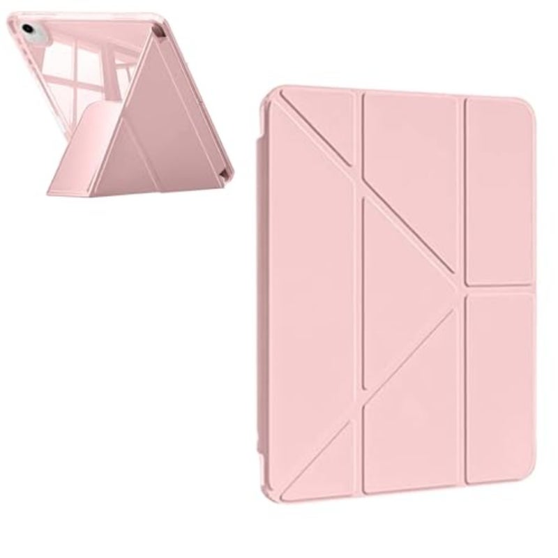 قضية ثلاثية الأبعاد من 6 إلى 1 م، قابلة للمقارنة مع قضية الشرف باد X9a/X9 Pro 11.5 Inch 2025 مع بن هولدر، Slim Acrylic hard Shell Back Cover مع Pen Holder Pink - Image 1