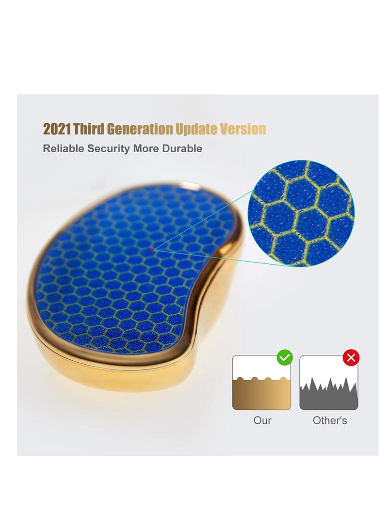 Excefore Glass Foot File Callus Remover, Innovative Nano Crystal Feet Scrubber for Travel Use, Portable Pedicure Foot Scraper for Cracked Heel (Honeycomb) - Image 2