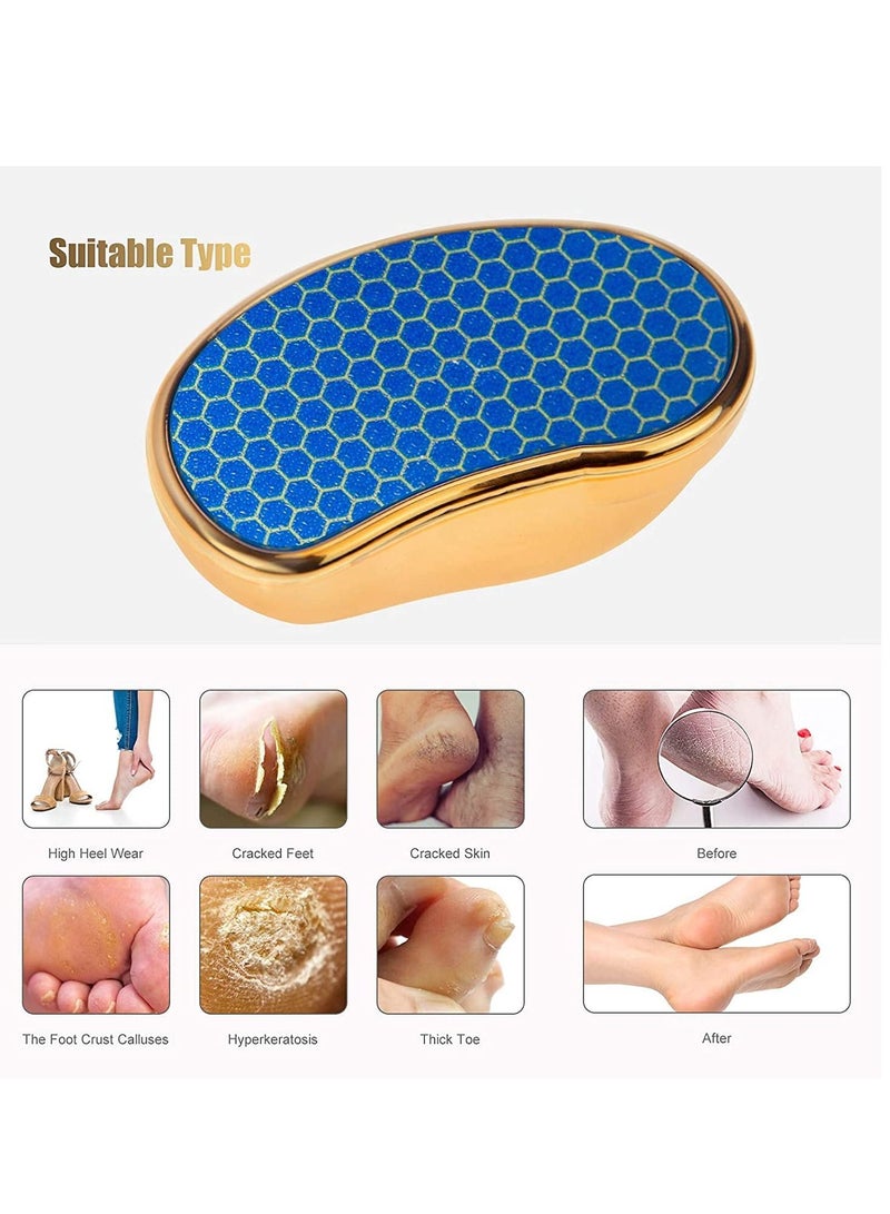 Excefore Glass Foot File Callus Remover, Innovative Nano Crystal Feet Scrubber for Travel Use, Portable Pedicure Foot Scraper for Cracked Heel (Honeycomb) - Image 3
