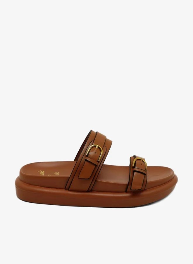 سنيك ايه بيك صنادل فلاتفورم مريحة بحزامين من ستايلي