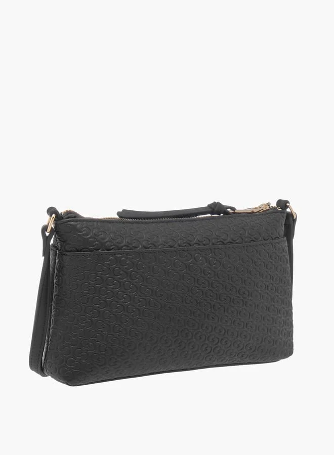 سيليست Women Monogram Embossed Crossbody Bag with Adjustable Strap