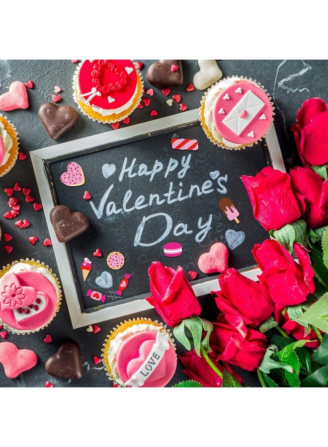 وينلين 455 قطعة من ملصقات الحلوى المتنوعة على شكل قلب، وجه مبتسم، قلب، كب كيك، آيس كريم، حلوى، دونات، ملصقات قصاصات من الرغوة ذاتية اللصق للأطفال، هدايا عيد الأم وعيد الحب - Image 5