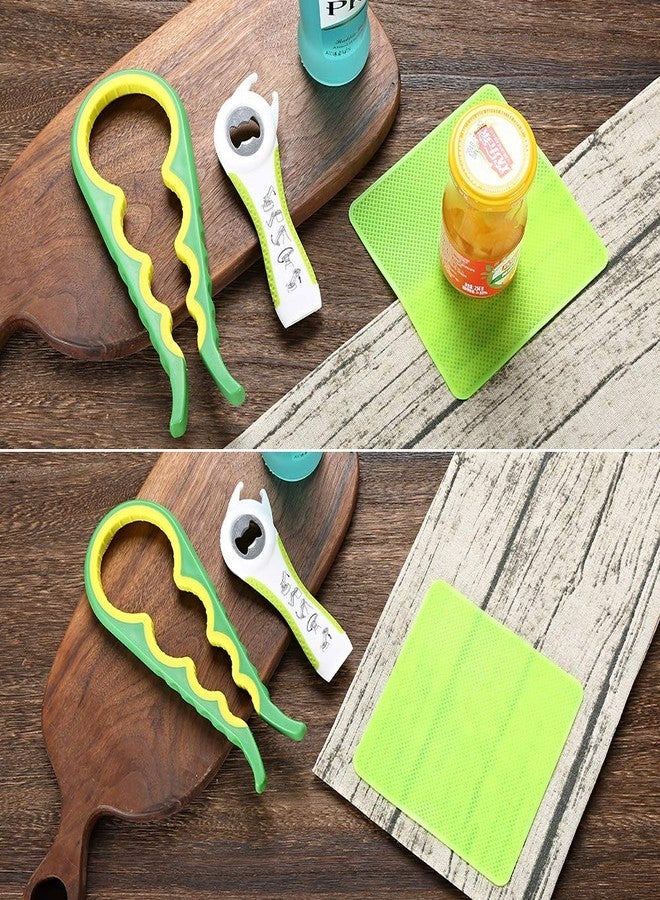 Otstar Jar Opener and Bottle Opener with Silicone Jar Gripper to Remove Stubborn Lids, Pull Tabs and Bottles-Designed for Weak Hands,Seniors, Arthritis - Ideal for Elderly and Children (Green) - Image 5