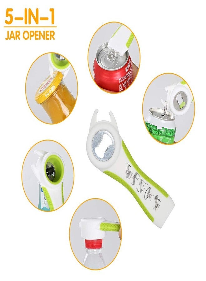 Otstar Jar Opener and Bottle Opener with Silicone Jar Gripper to Remove Stubborn Lids, Pull Tabs and Bottles-Designed for Weak Hands,Seniors, Arthritis - Ideal for Elderly and Children (Green) - Image 4