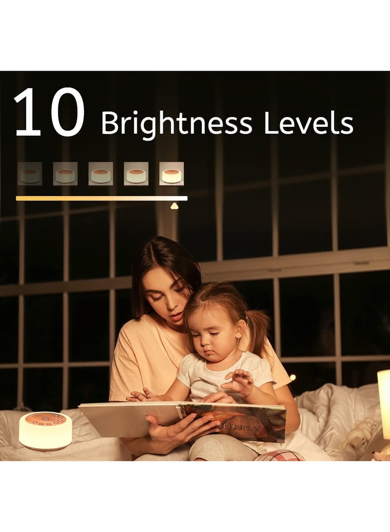ColourNoise Sound Machines White Noise Machine 12 Colors Night Lights with 30 Soothing Sounds Sleep Machine with 5 Timers Portable for Home Travel and Office… (R-Wood Grain) - Image 4