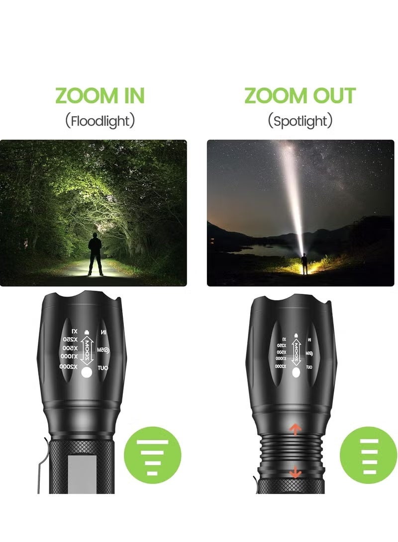 Oasis 2-in-1 LED Flashlight, Tactical White Light and 395nm UV Blacklight Combo, Waterproof Portable Handheld Torch for Pet Urine Detection, Camping and Currency Verification - Image 3