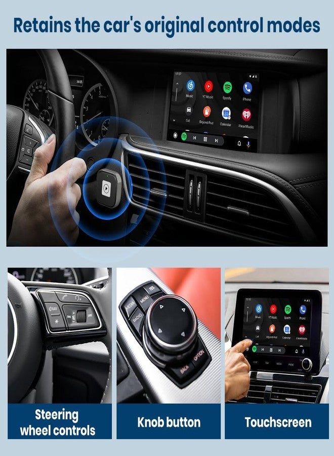 Pyniro Mini 2-in-1 Wireless CarPlay & Android Auto Adapter for iOS 10+ & Android 11+, Plug & Play Dongle for USB/Type-C Port Converts Wired to Wireless, Fast Auto-Connect/Low Latency/Compact Design - Image 4