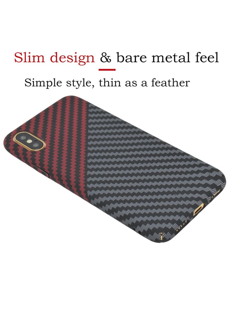 iPhone X Cover Ultra Thin Carbon Fiber Hard Back Protective Case for Apple iPhone X