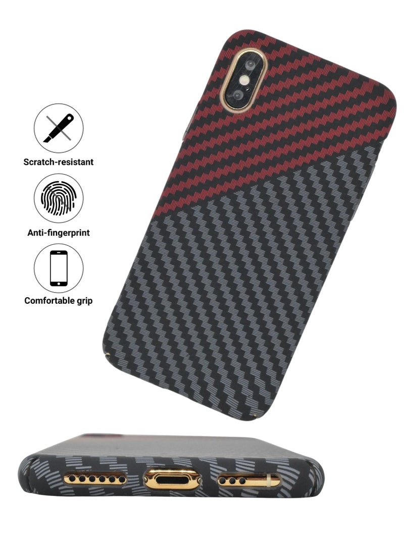 iPhone X Cover Ultra Thin Carbon Fiber Hard Back Protective Case for Apple iPhone X