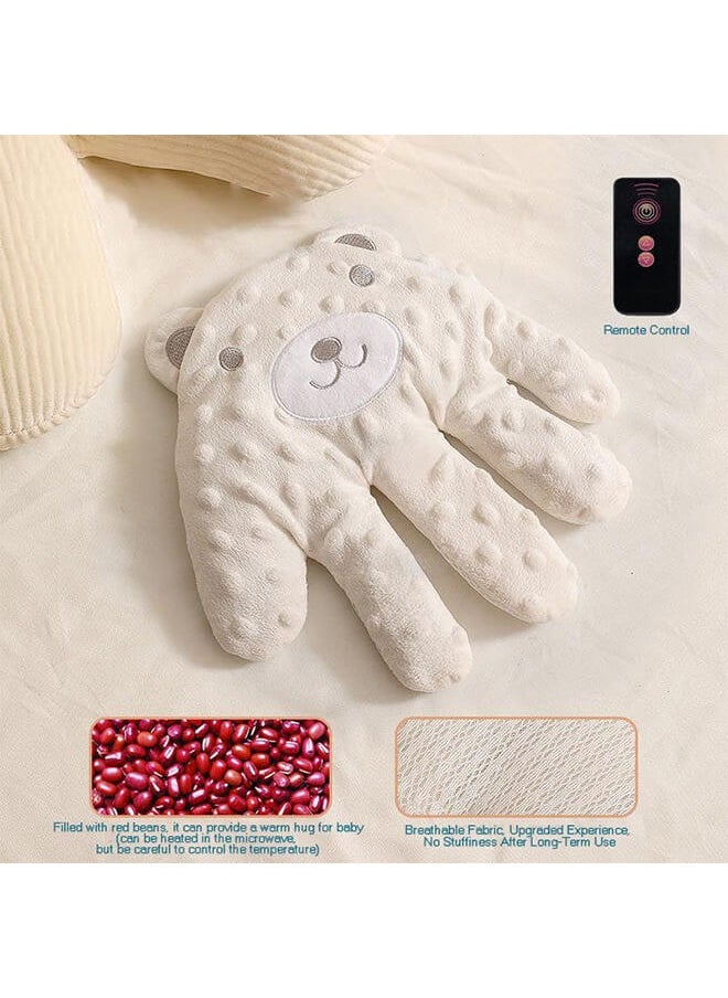 AnnuoYi Baby Soothing Palm, Baby Patter for Sleep, Startle Prevention Cartoon Animal Baby Pillow, Electric Baby Soothing Palm with Remote Control, for Newborns Baby Girl Baby Boy  - Image 4