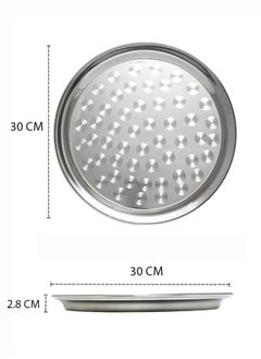 A TO Z 555 Premium Stainless Steel Round Tray 30cm – Multipurpose Serving Plate for Biriyani, Mandi, Arabic Cuisine, Fruits, Vegetables & More  Durable & Decorative Tray for Home, Restaurant, |Mirror Finish  - Image 3