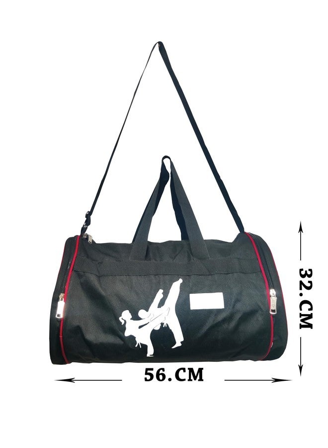 Be Win Wkf Logo & Karate Logo Martial Arts Gym Bag - Polyester, Black (32X56) - Image 4