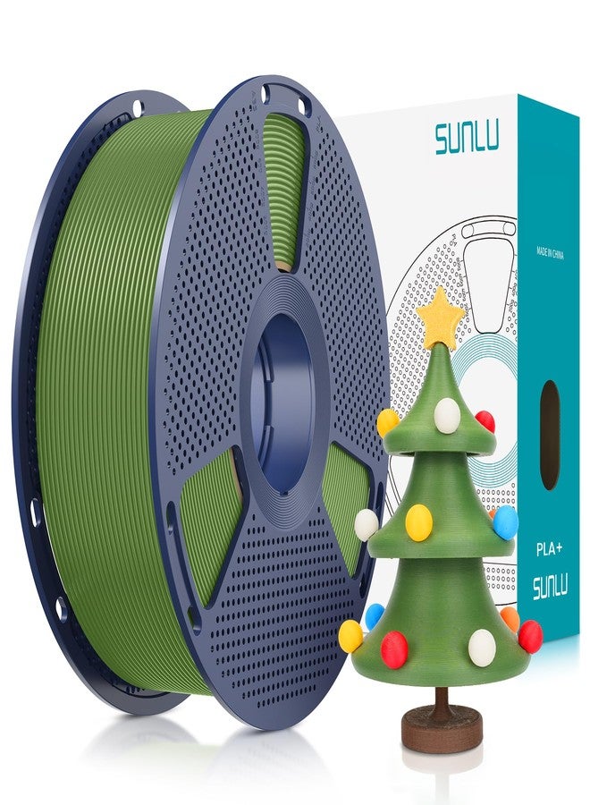 Sunlu خيوط طابعة ثلاثية الأبعاد PLA Plus 1.75 مم من SUNLU، خيوط PLA ملفوفة بشكل مرتب 1.75 مم PRO، خيوط PLA+ لمعظم طابعات FDM ثلاثية الأبعاد، دقة الأبعاد +/- 0.02 مم، بكرة 1 كجم (2.2 رطل)، زيتون أخضر - Image 1