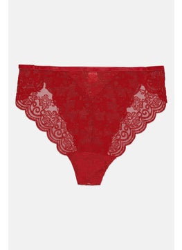TRIUMPH Women Textured Pull On Briefs, Red  - Image 2