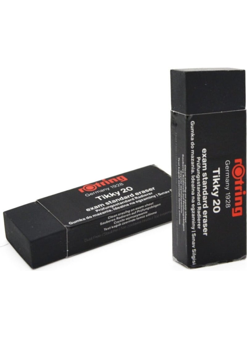 Rotring - Tikky 20 Original Large Size Black Exam Eraser 1 Piece - Image 1