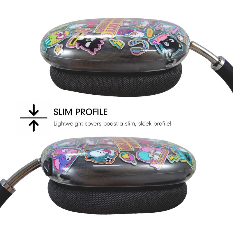 Sonix غطاء واقي من سونيكس × سانريو لسماعات أيربودز ماكس | غطاء TPU شفاف | ملصقات هالو كيتي وأصدقائها - Image 4